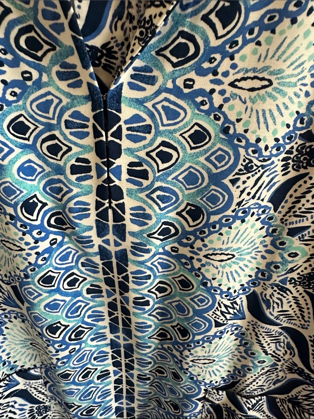 Lilly Pulitzer Blue and White Printed Mini Dress NWOT